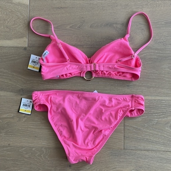 Nwt Bar III Sunset Solids Ring Bralette Two Piece Swimsuit - Picture 2 of 6